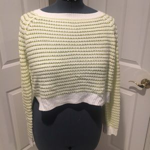 dELiA’s crop top striped sweater